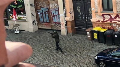 Footage shows man