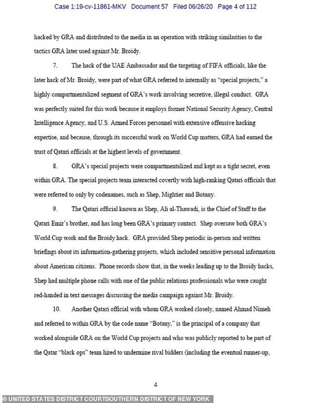 Campaign of spying and blackmail for Qatar