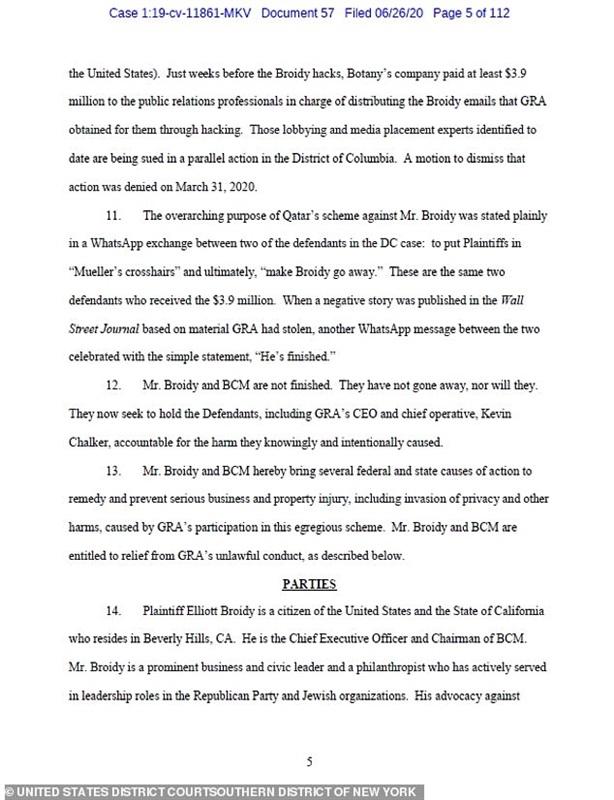 Campaign of spying and blackmail for Qatar