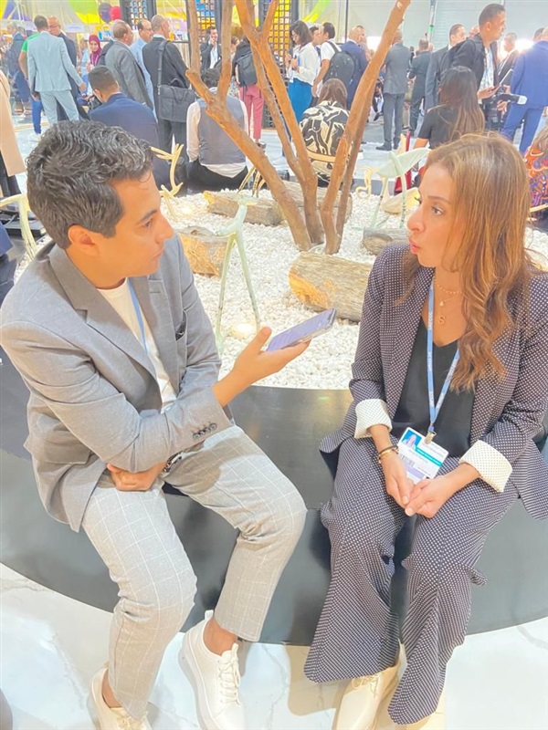 Engineer Sarah El-Battouty, Advisor to President Sisi and United Nations Ambassador for Climate Change, during her special interview with Al-Bawaba News