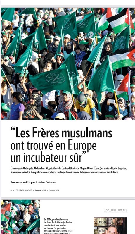 In interview with French magazine, Le Spectacle du Monde  Ali: Brotherhood finds safe incubator in Europe